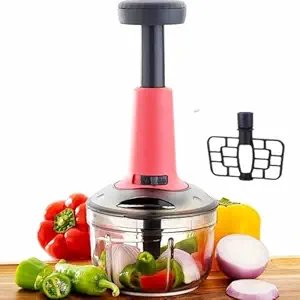 700ml Square Push Chopper - Efficient Manual Food Processor for Quick Chopping
