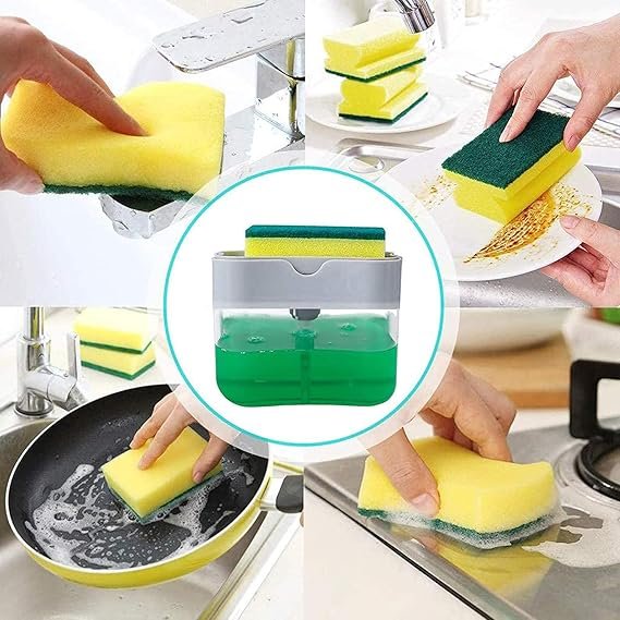 2-in-1 Soap Dispenser - Dual Compartment for Liquid Soap and Lotion, Modern Design