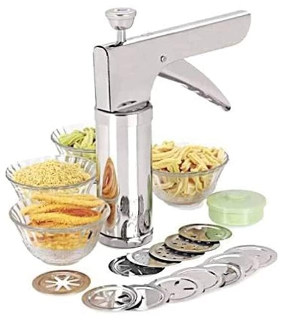 15 in 1 Stainless Steel Kitchen Press with Different Parts
