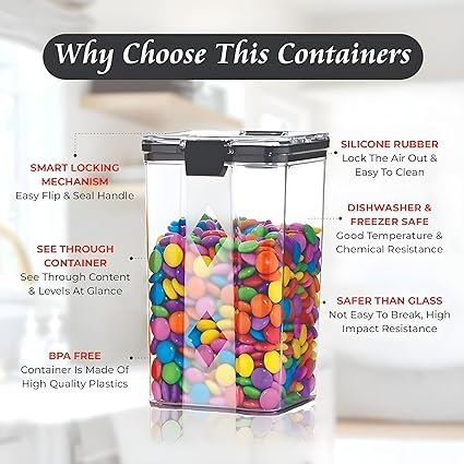 1100ml Lock Container - Airtight Food Storage for Freshness & Organization