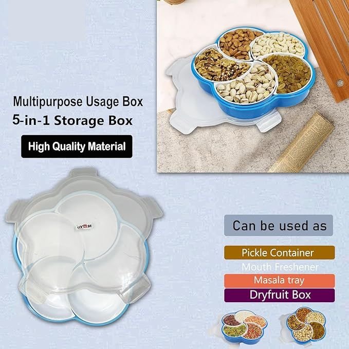 Multipurpose Dry Fruit Box - Stylish Airtight Storage Container for Nuts, Snacks, and More