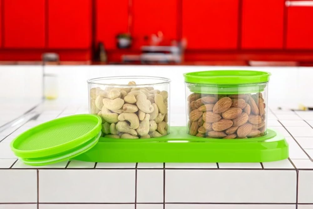 2PCS Dry Fruit Box Set - Stylish Airtight Containers for Nuts, Dried Fruits, and Snacks