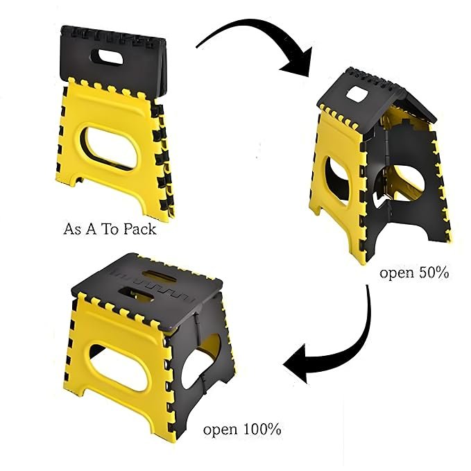 12-Inch Folding Stool - Compact and Portable Seating Solution for Home, Camping, and Outdoors