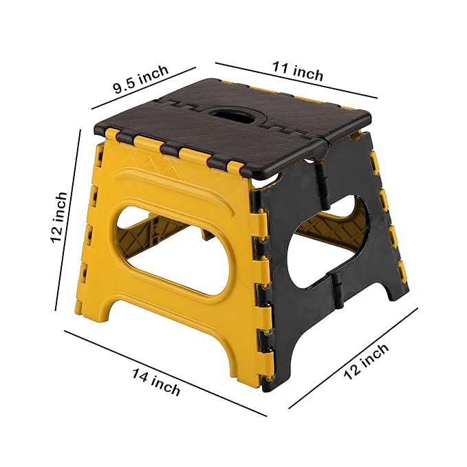 12-Inch Folding Stool - Compact and Portable Seating Solution for Home, Camping, and Outdoors