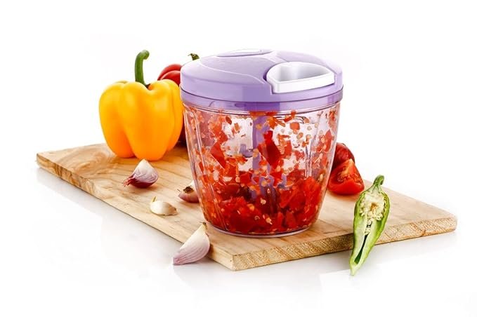 Pro Chopper 1000ml – Large Capacity Manual Vegetable & Fruit Chopper with Sharp Stainless Steel Blades, BPA-Free