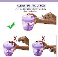 Pro Chopper 1000ml – Large Capacity Manual Vegetable & Fruit Chopper with Sharp Stainless Steel Blades, BPA-Free