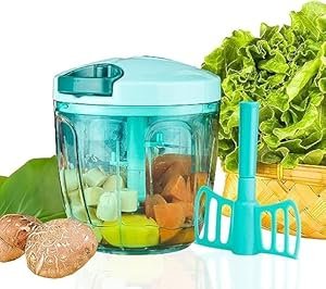 Pro Chopper 1000ml – Large Capacity Manual Vegetable & Fruit Chopper with Sharp Stainless Steel Blades, BPA-Free