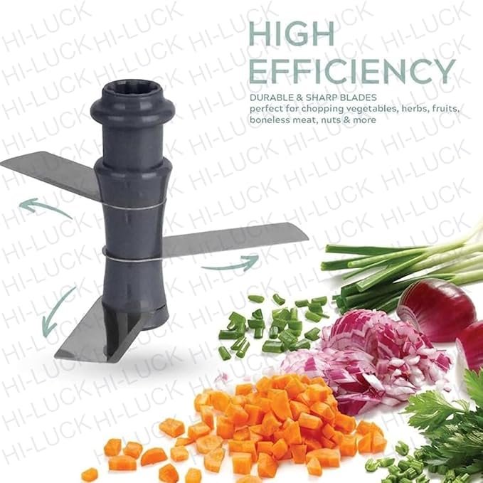 Premium Push Chopper 650ml – Efficient Vegetable & Fruit Cutter with Sharp Stainless Steel Blades, BPA-Free