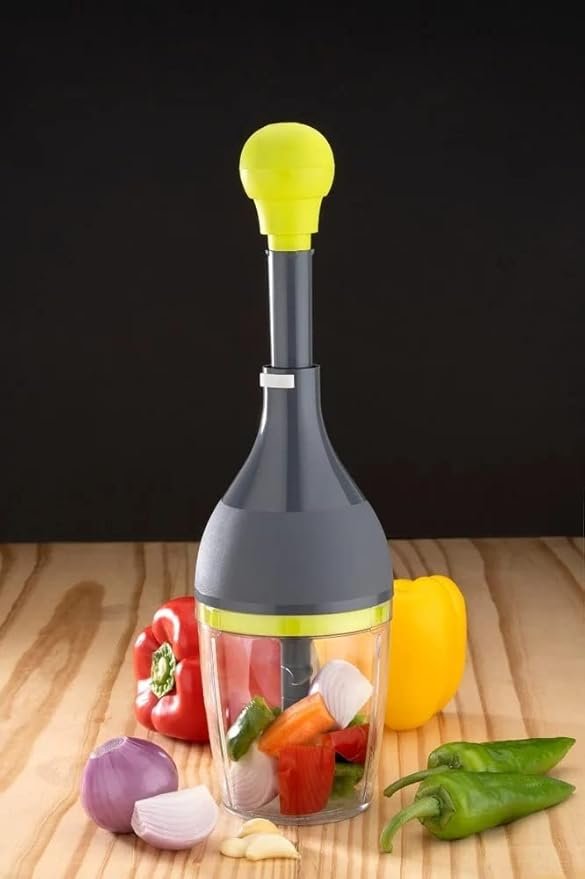 Xpress Push Chopper – Quick and Efficient Vegetable & Fruit Chopper with Sharp Stainless Steel Blades, Compact Design