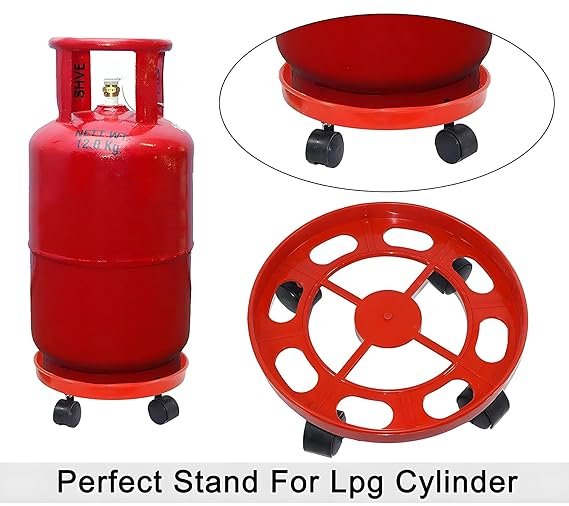 Gas Trolley – Sturdy and Portable Gas Cylinder Trolley with Heavy-Duty Wheels, Ideal for Easy Transportation of Gas Cylinders, Perfect for Home or Outdoor Use