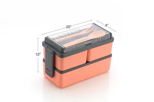 Double Decker Lunch Box – Spacious Two-Tier Meal Container for Convenient Packing, Perfect for School or Work, BPA-Free and Easy to Clean