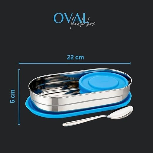 Oval Lunch Box – Sleek and Stylish Meal Container with a Unique Oval Design, Perfect for Packing Balanced Meals, Ideal for Work or School, BPA-Free and Easy to Clean