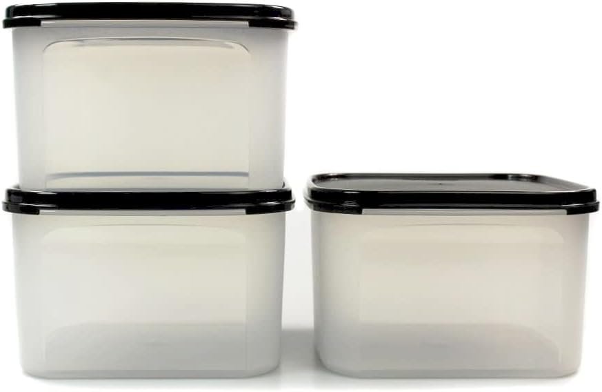 Square Container 3-Piece Set – Airtight, Leak-Proof Food Storage Containers, BPA-Free, Stackable, Microwave & Freezer Safe, Ideal for Kitchen Organization and Meal Prep