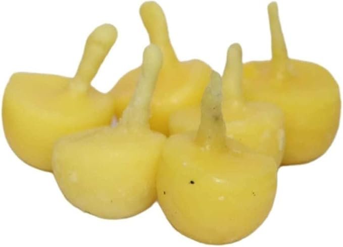 Pure Ghee Diya Baati for Daily Pooja | 100% Natural Cotton Wicks for Traditional Rituals | Handmade & Long-Lasting Diya Wick Pack 100Pcs