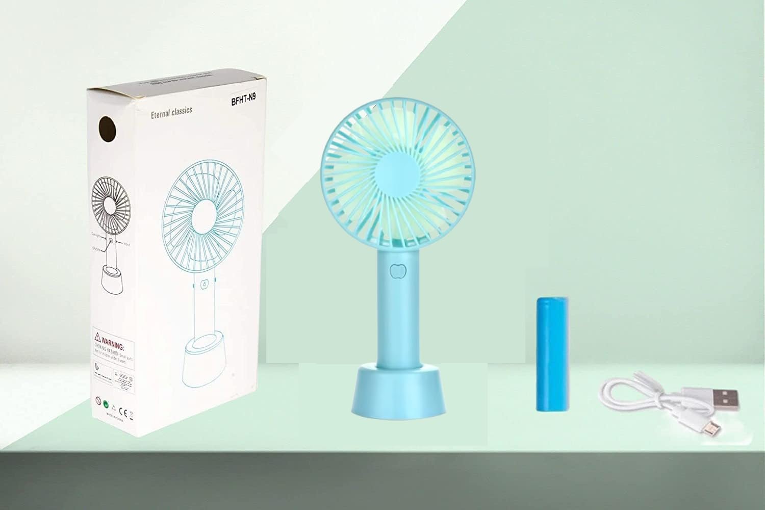 Portable Handheld Fan - Rechargeable Mini Fan, 3 Speeds, Quiet Personal Cooling Fan for Travel, Outdoor, Office, & Home Use