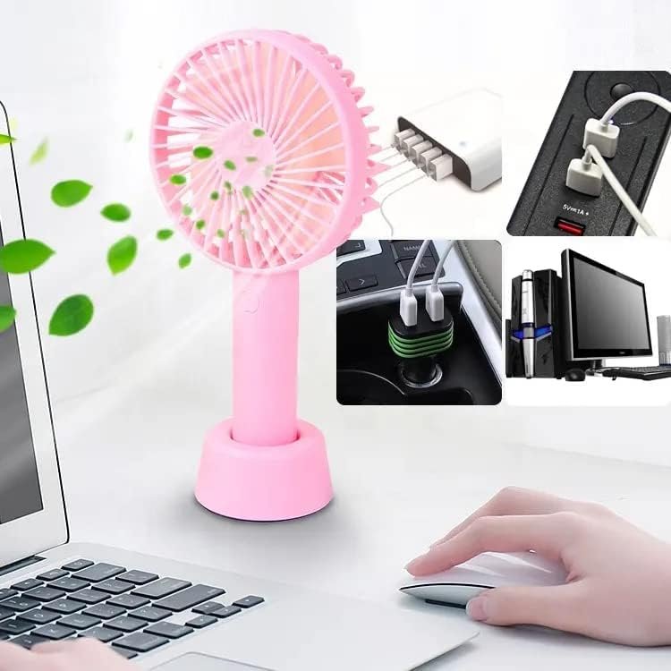 Portable Handheld Fan - Rechargeable Mini Fan, 3 Speeds, Quiet Personal Cooling Fan for Travel, Outdoor, Office, & Home Use