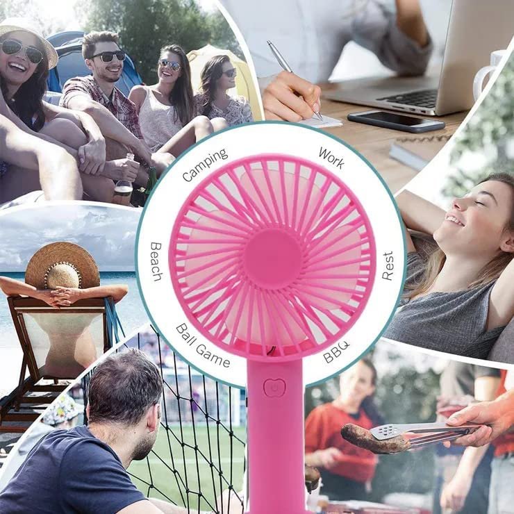 Portable Handheld Fan - Rechargeable Mini Fan, 3 Speeds, Quiet Personal Cooling Fan for Travel, Outdoor, Office, & Home Use