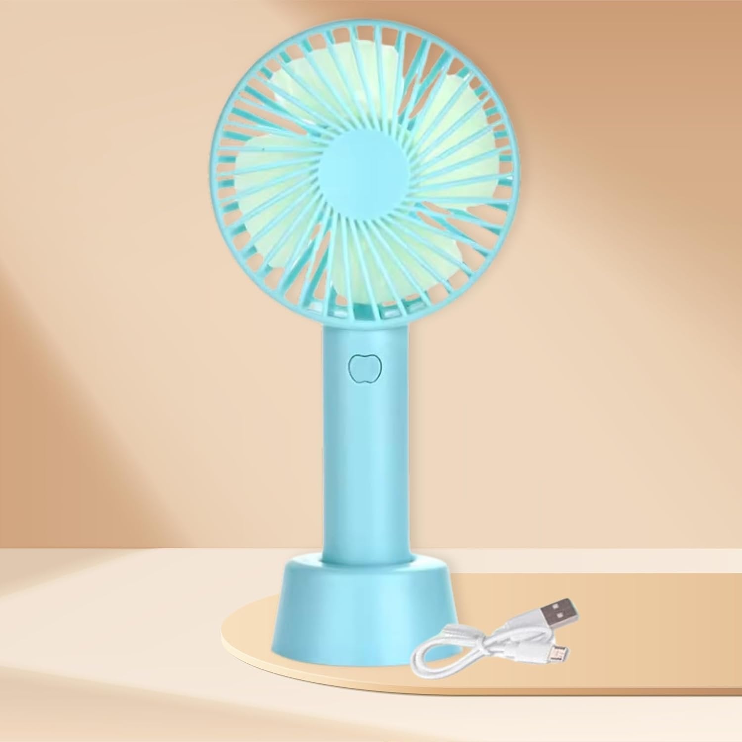 Portable Handheld Fan - Rechargeable Mini Fan, 3 Speeds, Quiet Personal Cooling Fan for Travel, Outdoor, Office, & Home Use