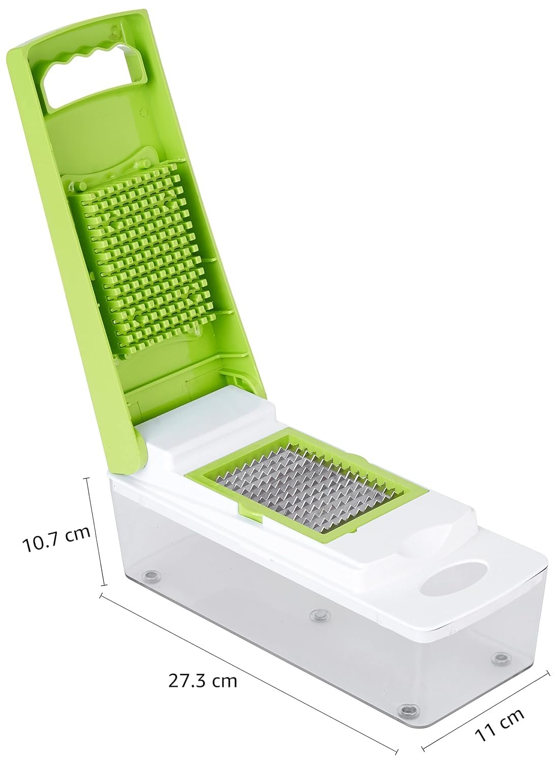 Vegetable & Fruit Slicer - Premium Stainless Steel Multi-Function Slicer, Sharp Blades for Slicing, Dicing, and Julienne, Easy to Use, Ideal for Vegetables, Fruits, and Salads, Dishwasher Safe