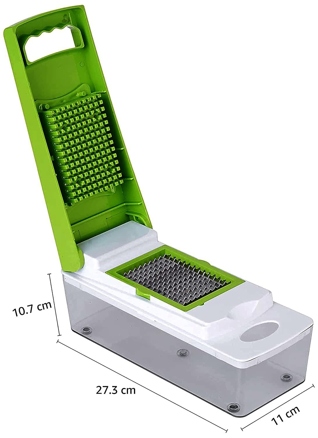 Vegetable & Fruit Slicer - Premium Stainless Steel Multi-Function Slicer, Sharp Blades for Slicing, Dicing, and Julienne, Easy to Use, Ideal for Vegetables, Fruits, and Salads, Dishwasher Safe