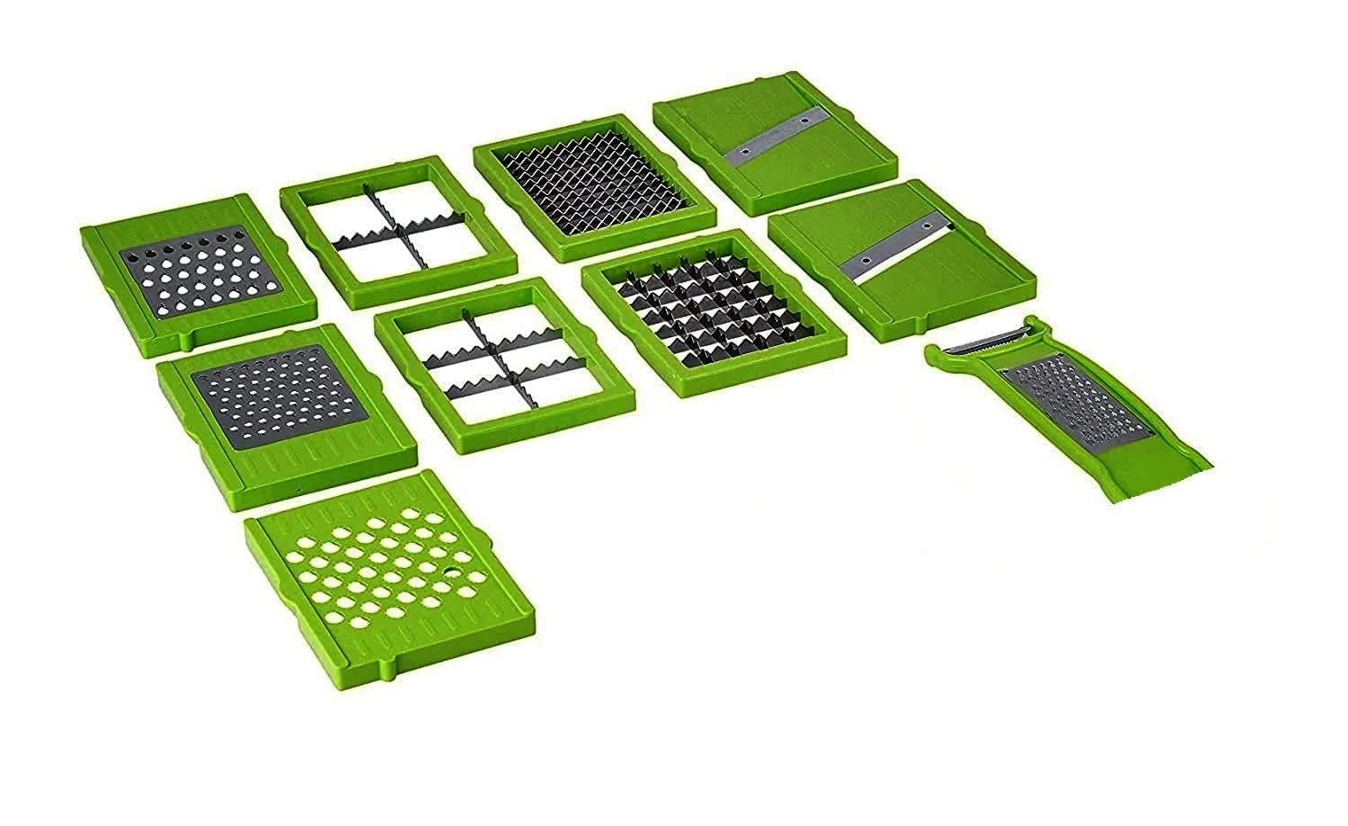 Vegetable & Fruit Slicer - Premium Stainless Steel Multi-Function Slicer, Sharp Blades for Slicing, Dicing, and Julienne, Easy to Use, Ideal for Vegetables, Fruits, and Salads, Dishwasher Safe