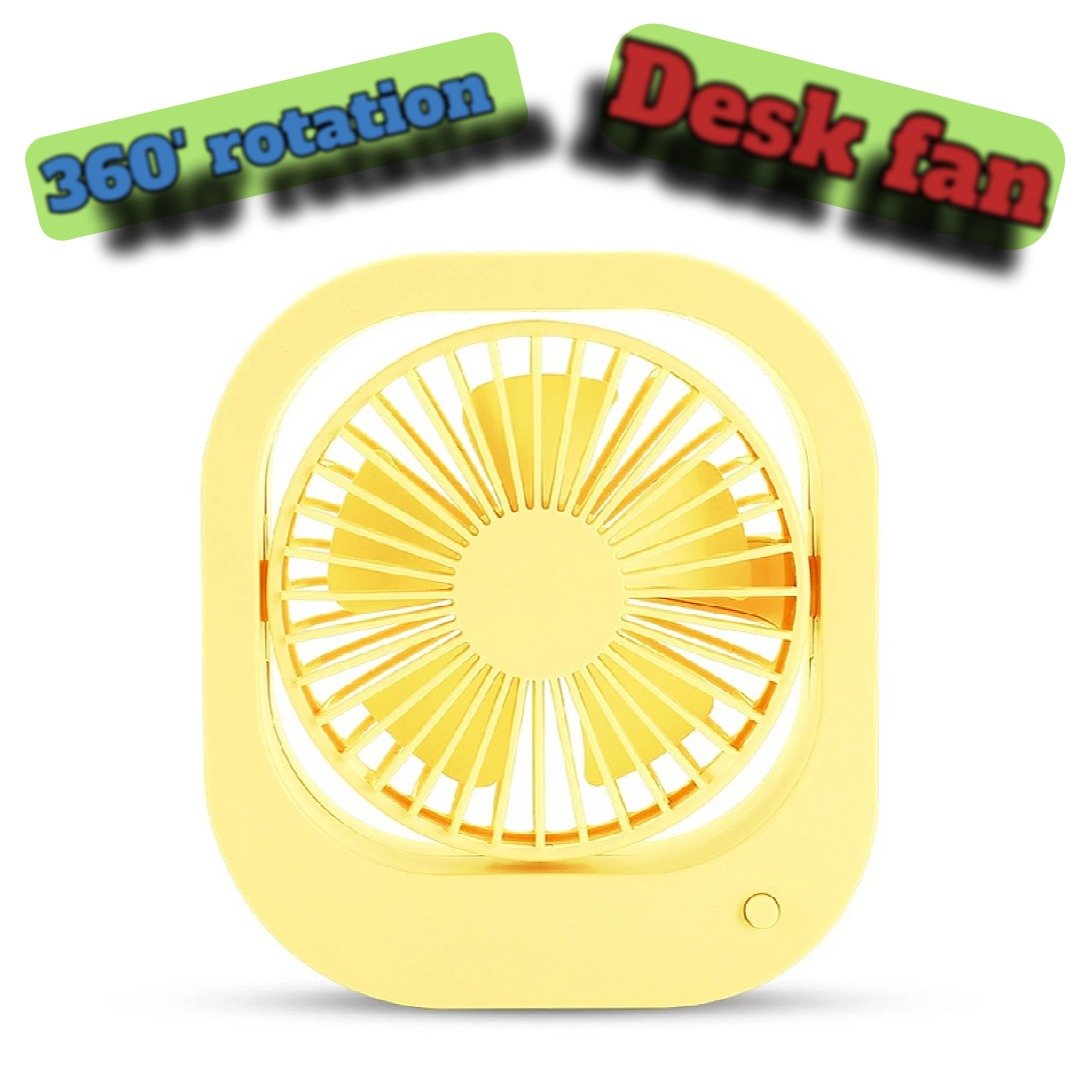 Portable Desk Fan – USB Rechargeable Personal Fan, Adjustable Speed, Quiet & Compact Design for Home, Office, or Travel – Energy-Saving, Lightweight, and Easy to Use