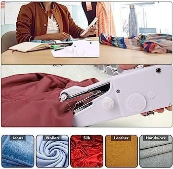 Handheld Portable Mini Electric Cordless Sewing Machine for Beginners, Lightweight & Compact, Easy-to-Use for Quick Repairs & DIY Projects
