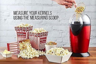 Easy Popcorn Maker – Hot Air Popper, Oil-Free, Fast and Convenient, Perfect for Healthy Homemade Popcorn, 1200W, Compact Design, Ideal for Family Movie Nights and Parties