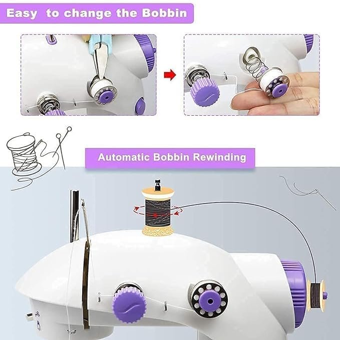 Mini Sewing Machine - Portable, Compact, Easy-to-Use, Perfect for Quick Repairs, Beginners, and Small Projects