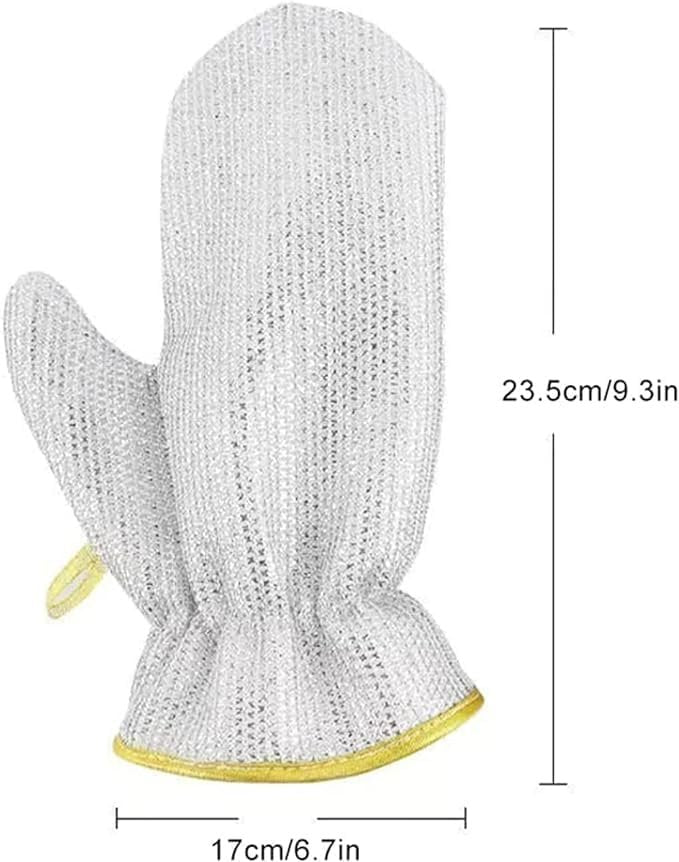 Wire Dish Washing Gloves - Durable, Non-Slip, Heavy Duty Gloves for Scrubbing Dishes, Kitchen Cleaning, and Household Use