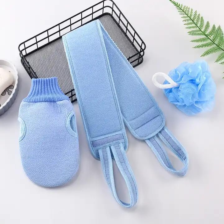 3 PCS Loofah Set - Natural, Soft, and Exfoliating Bath Sponges for Smooth, Glowing Skin | Ideal for Daily Use and Body Care