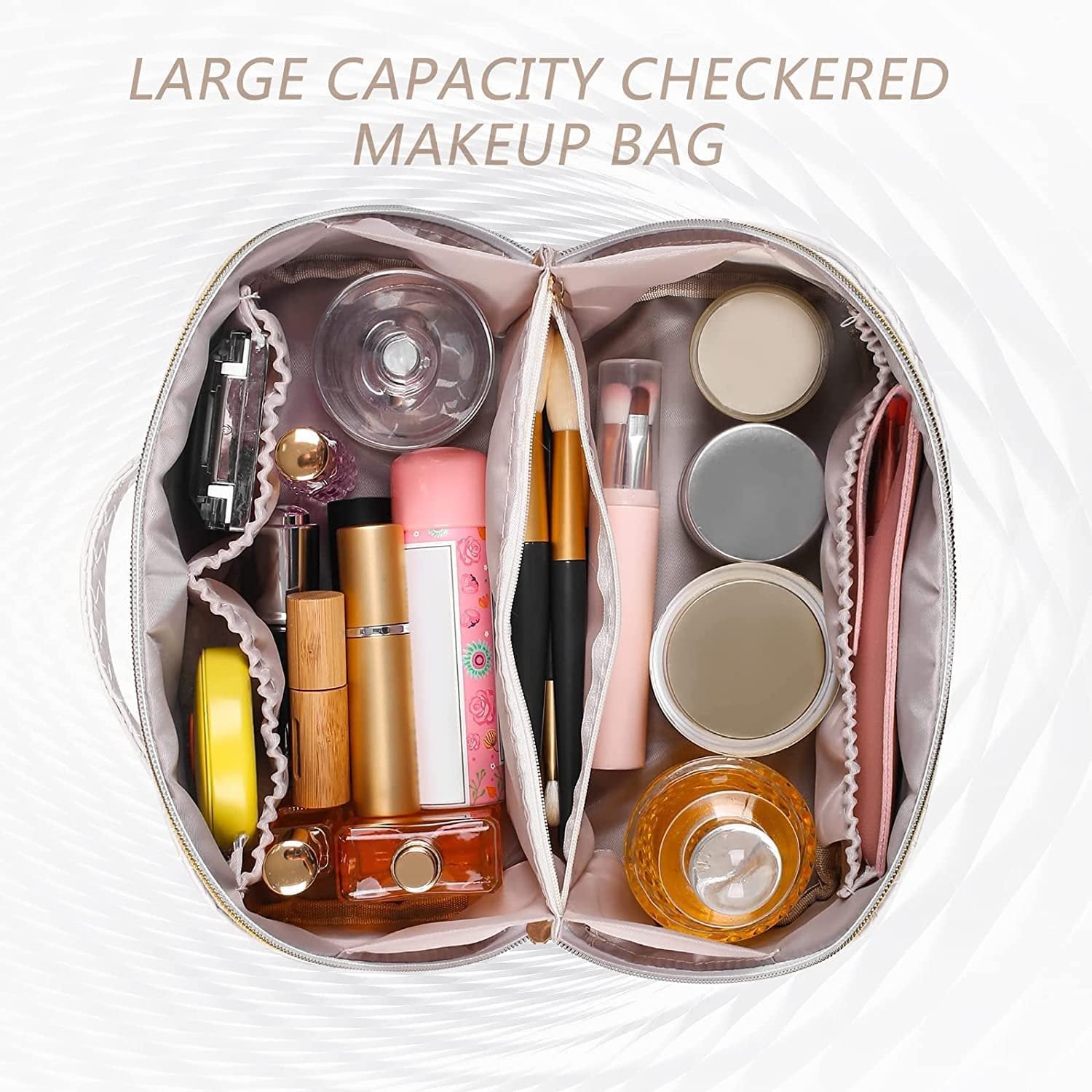 Cute PU Makeup Bag – Stylish & Compact Cosmetic Organizer for Travel, Toiletries, and Everyday Use, Waterproof and Durable PU Leather Makeup Case