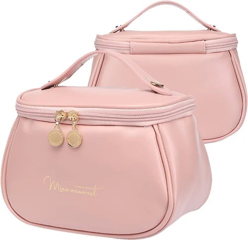 Cute PU Makeup Bag – Stylish & Compact Cosmetic Organizer for Travel, Toiletries, and Everyday Use, Waterproof and Durable PU Leather Makeup Case