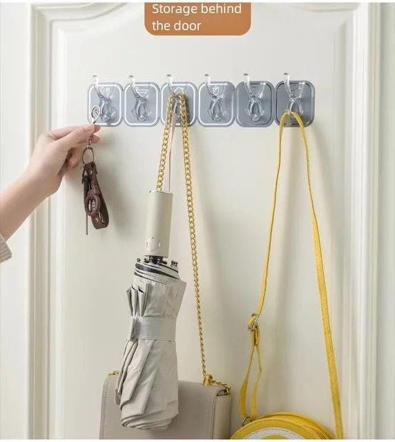 Self Adhesive Hook – Strong & Durable Wall Hook for Hanging, No Nails or Drilling Required, Waterproof and Removable, Ideal for Home, Bathroom, Kitchen, and Office