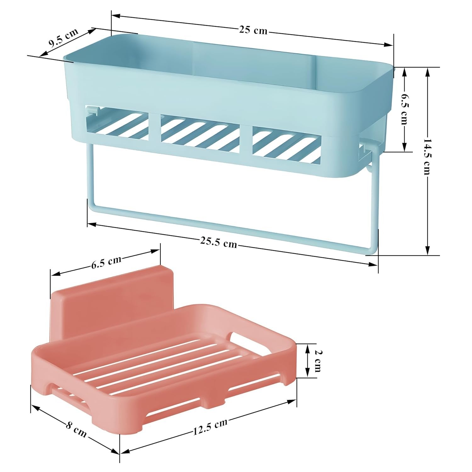 Plastic Soap Holder with Sticker – Adhesive Wall Mount Soap Dish, Space-Saving, Easy to Install, Keeps Soap Dry and Organized