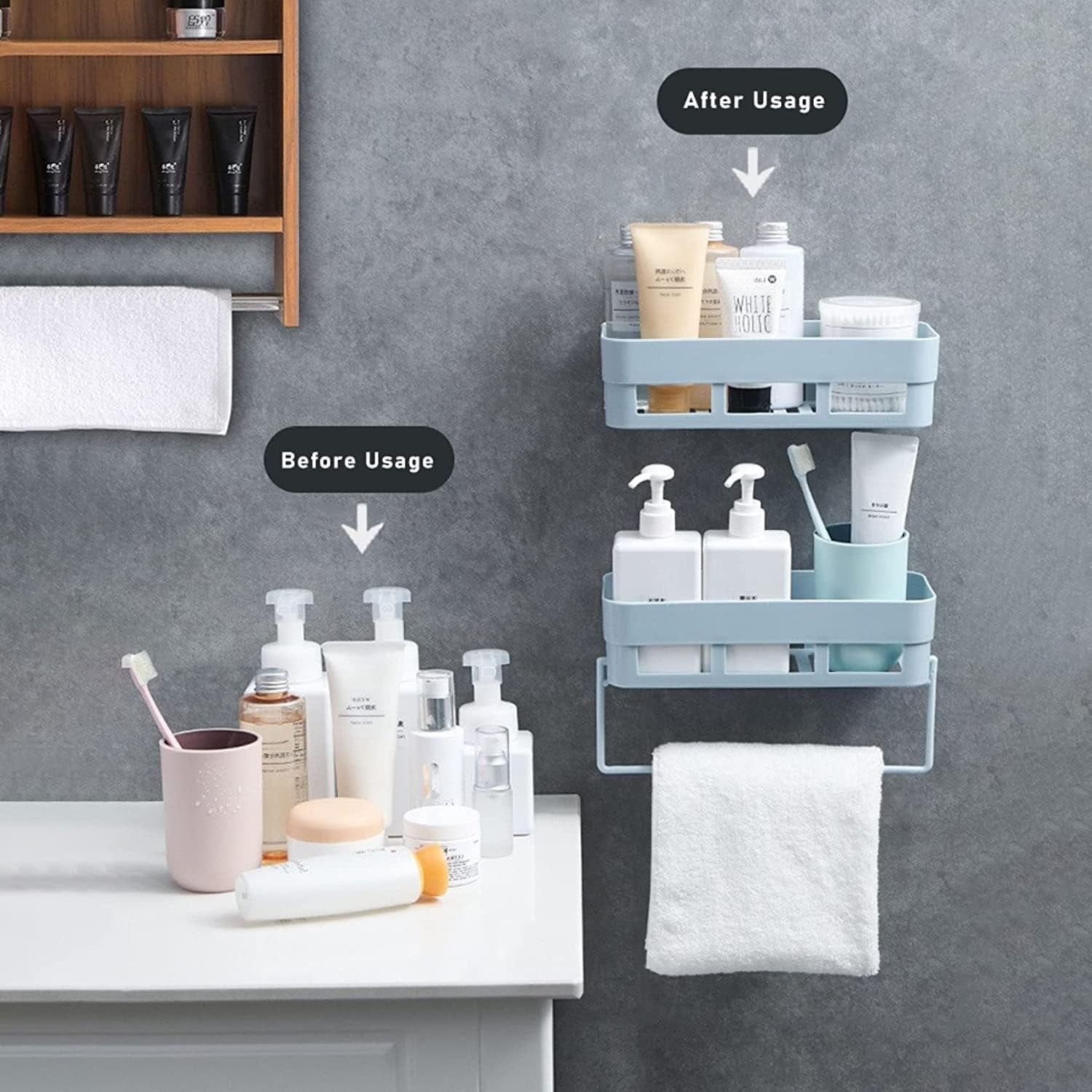 Plastic Soap Holder with Sticker – Adhesive Wall Mount Soap Dish, Space-Saving, Easy to Install, Keeps Soap Dry and Organized