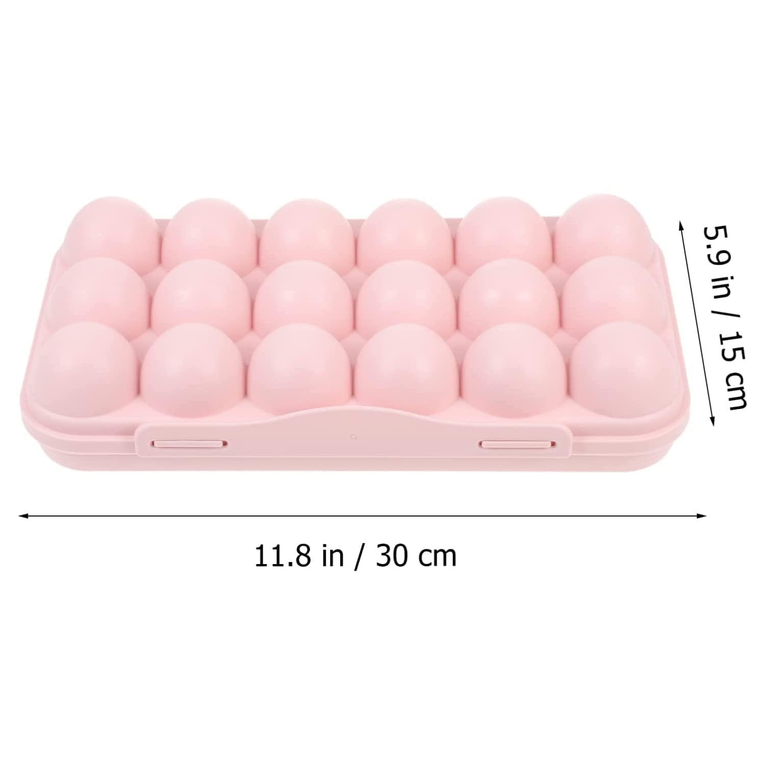 18 Grid Egg Storage Box - Transparent Plastic Organizer for Refrigerator, Kitchen Storage | Space-Saving, Durable, Stackable Design