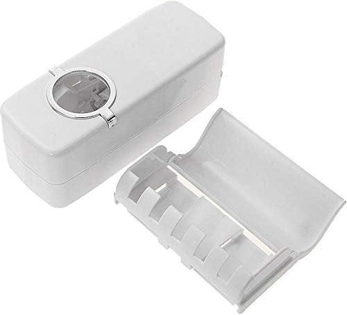 Toothpaste Dispenser White – Automatic Toothpaste Squeezer, Wall-Mounted, Easy to Use, Hygienic, Mess-Free, Ideal for Home and Bathroom Organization