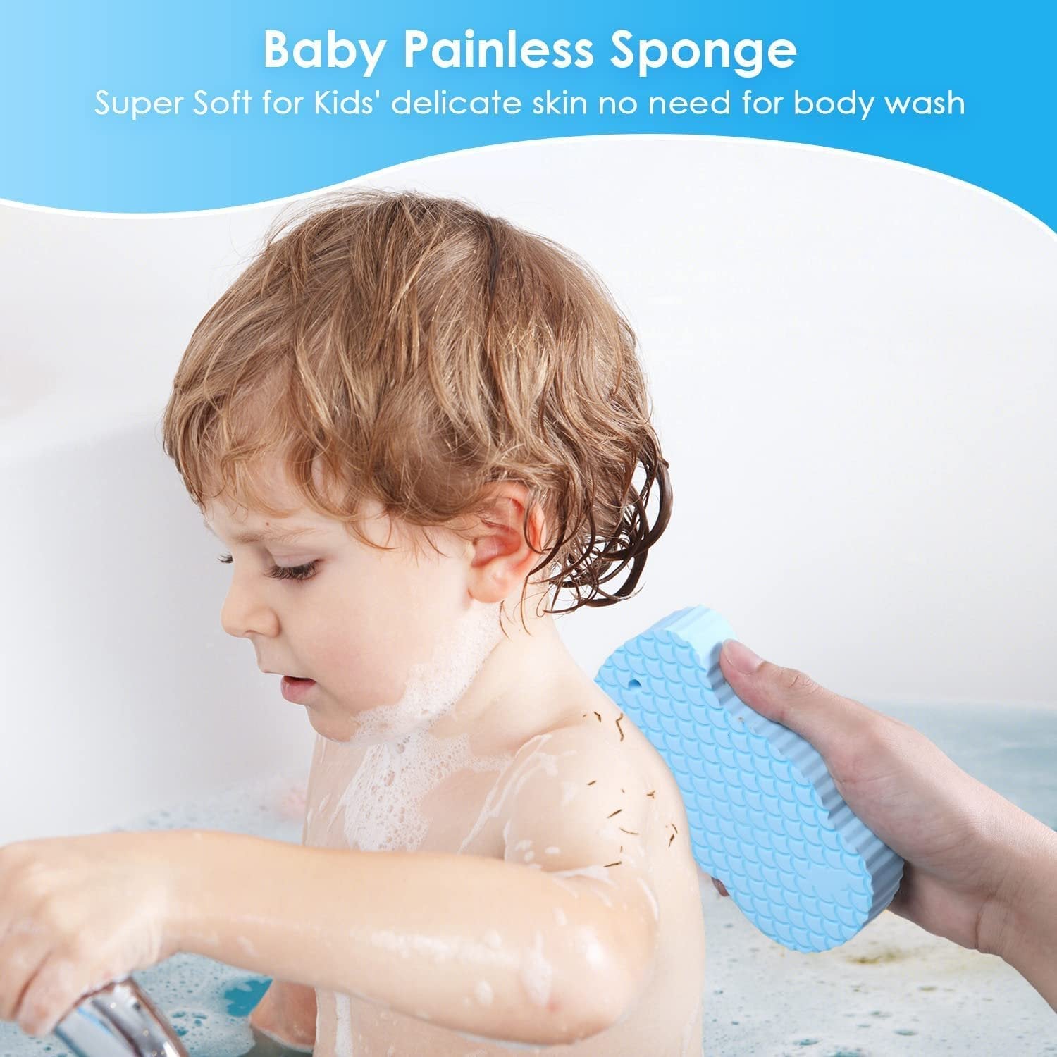 Baby Bath Sponge – Soft, Gentle, Hypoallergenic Bathing Sponge for Newborns and Infants, Perfect for Sensitive Skin, Easy to Use and Clean