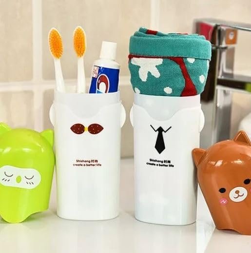 Cartoon Toothbrush Holder – Fun & Cute Bathroom Organizer, Kids’ Toothbrush Stand, Space-Saving, Durable and Easy to Use, Ideal for Children’s Bathroom