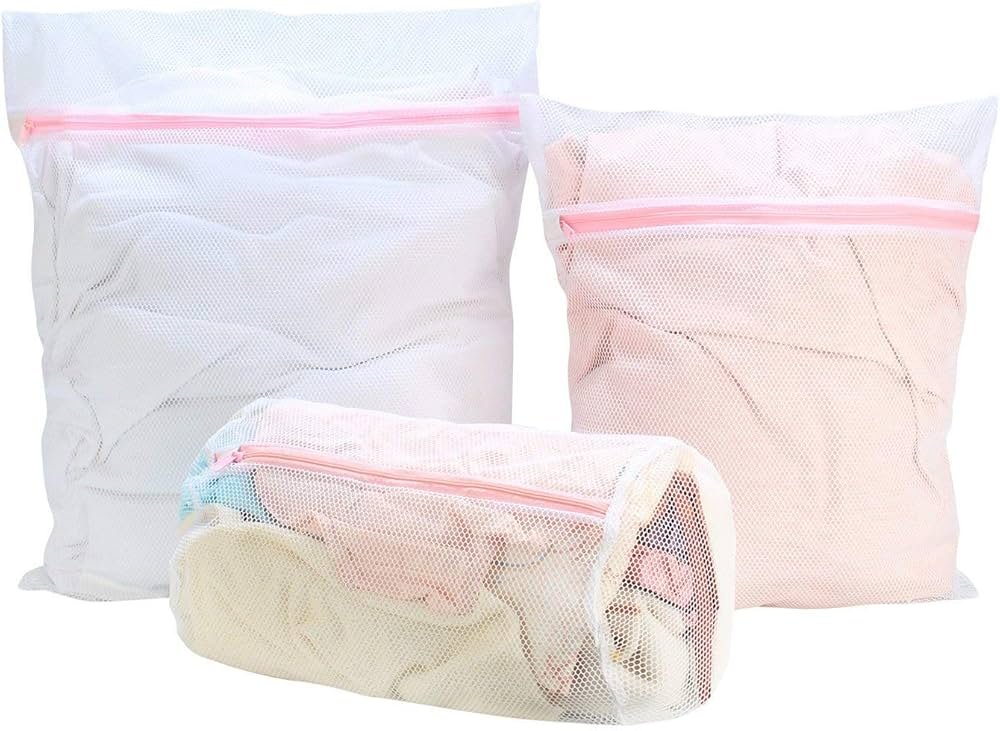 3 Pcs Laundry Bag Set – Durable, Mesh Laundry Bags for Clothes, Delicates, and Lingerie, Anti-Tear, Zipper Closure, Ideal for Washing, Travel & Organization
