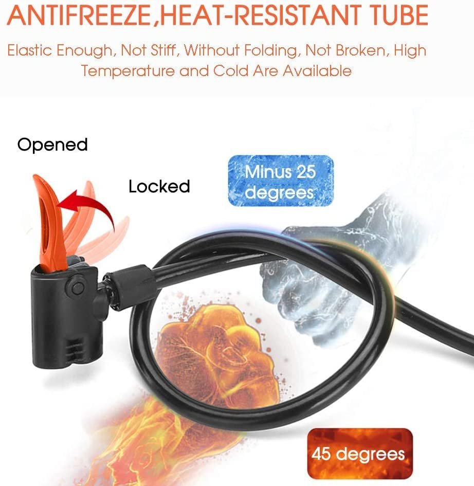 Bicycle Foot Pump | Portable and High-Pressure Bike Tire Inflator with Built-in Gauge