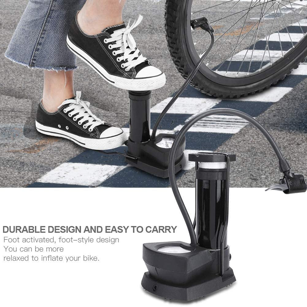 Bicycle Foot Pump | Portable and High-Pressure Bike Tire Inflator with Built-in Gauge