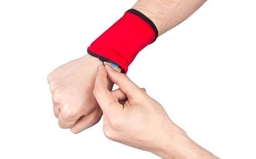 Wrist Wallet (Red) – Adjustable, Compact Wristband Wallet for Keys, Cards, Cash, and Small Essentials, Comfortable & Secure for Travel, Running, and Outdoor Activities