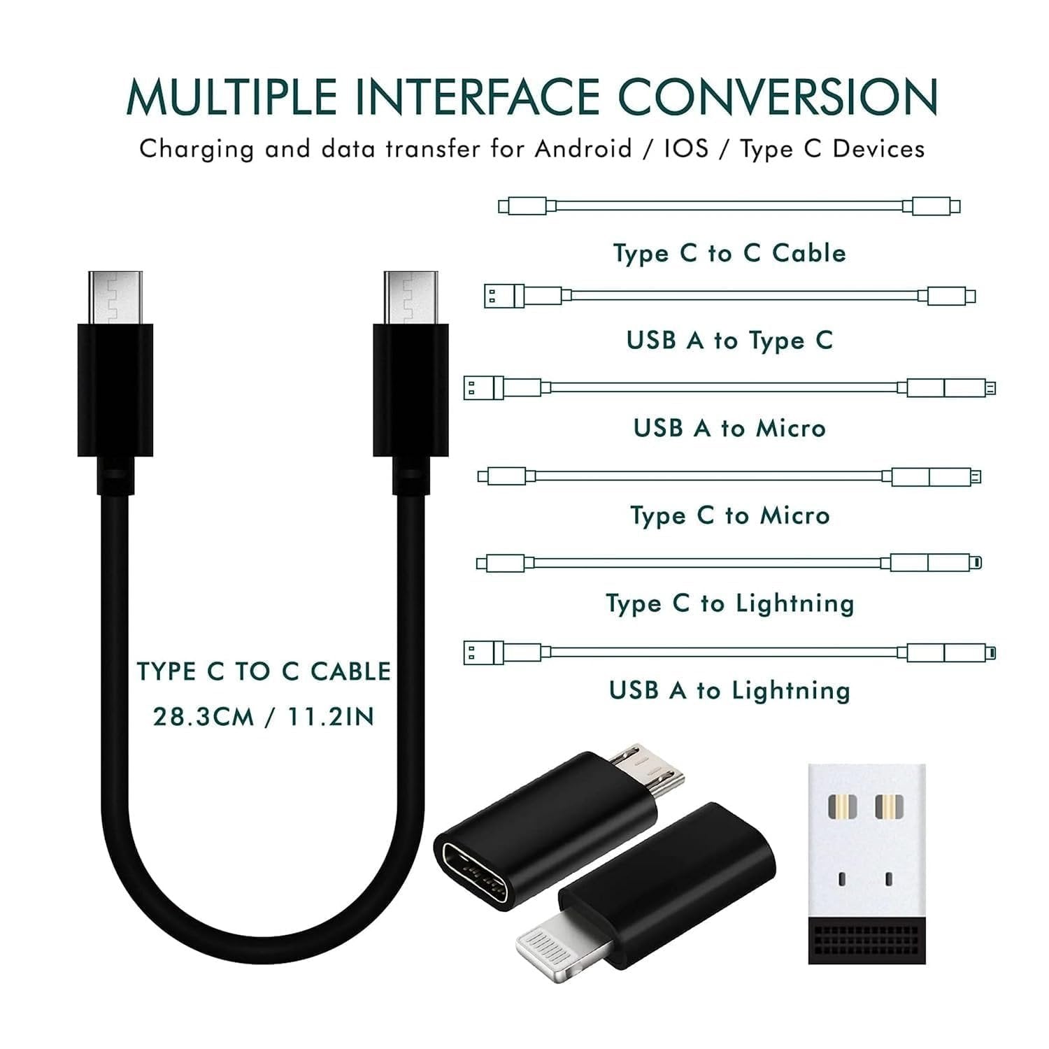 Data Cable Set | High-Speed Charging and Syncing Cables for Multiple Devices