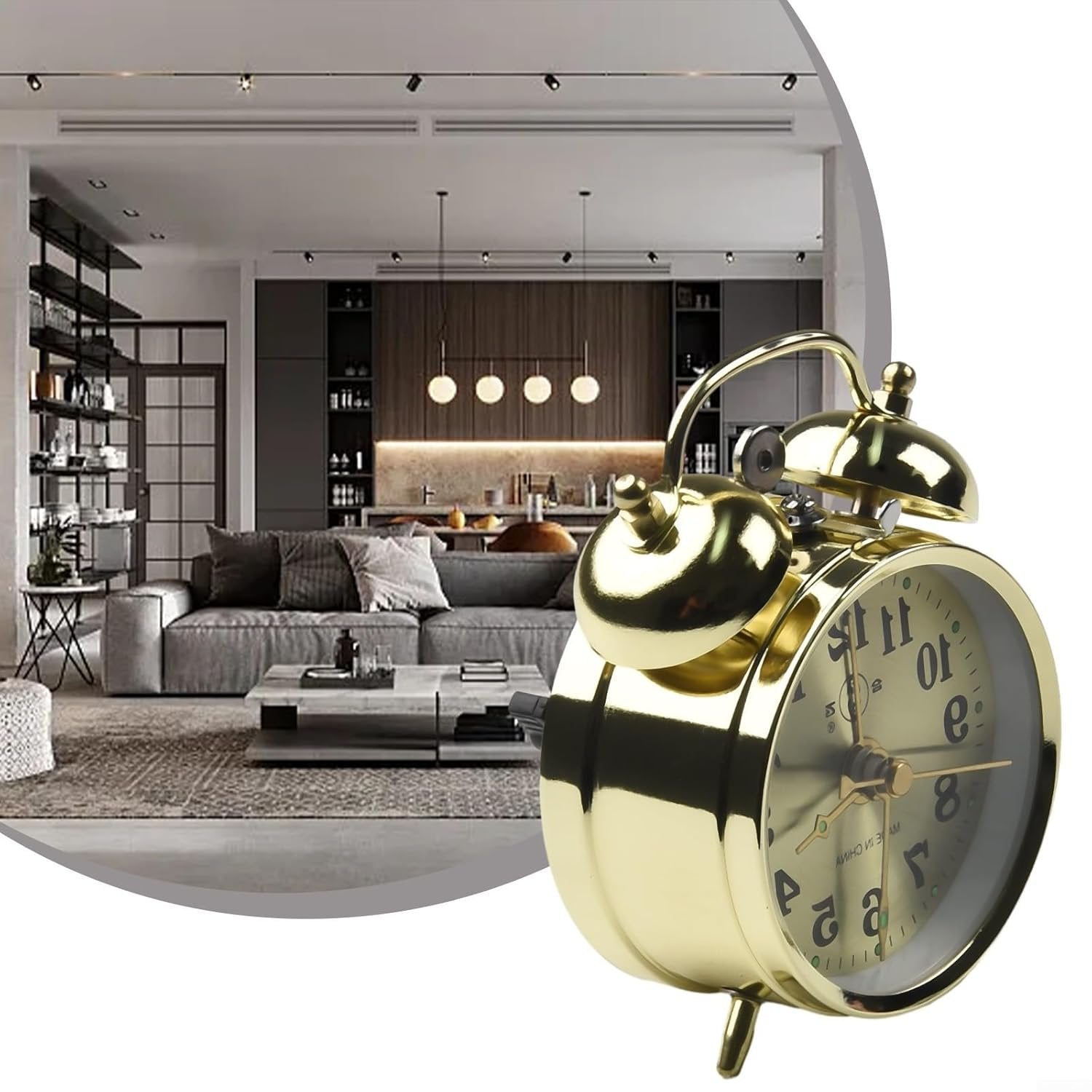 Twin Bell Alarm Clock – Classic Vintage Style, Loud and Clear Sound, Easy-to-Use, Battery Operated, Ideal for Heavy Sleepers, Home or Office Use