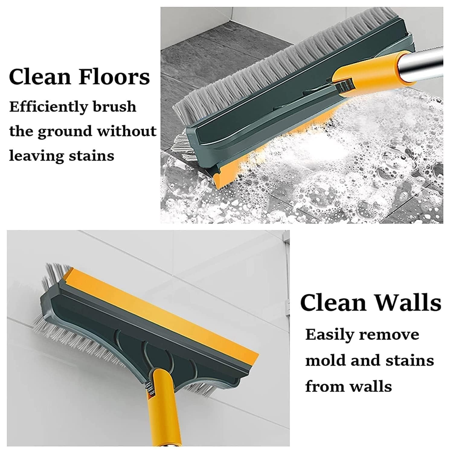 3 in 1 Cleaning Mop – Multi-Functional Floor Mop for Sweeping, Mopping, and Scrubbing, Adjustable Handle, Easy to Use