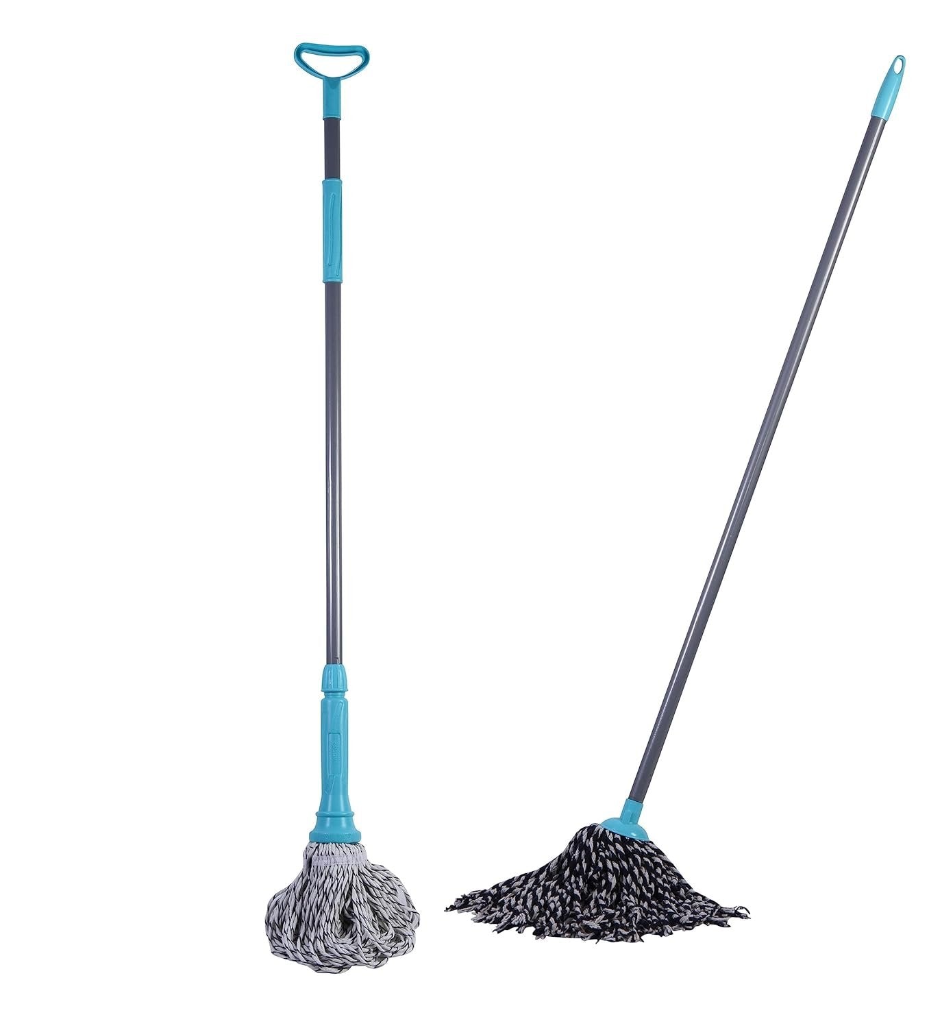 Round Cleaning Mop – Versatile Floor Mop with Microfiber Pads, 360° Rotating Head, Adjustable Handle for Easy Cleaning