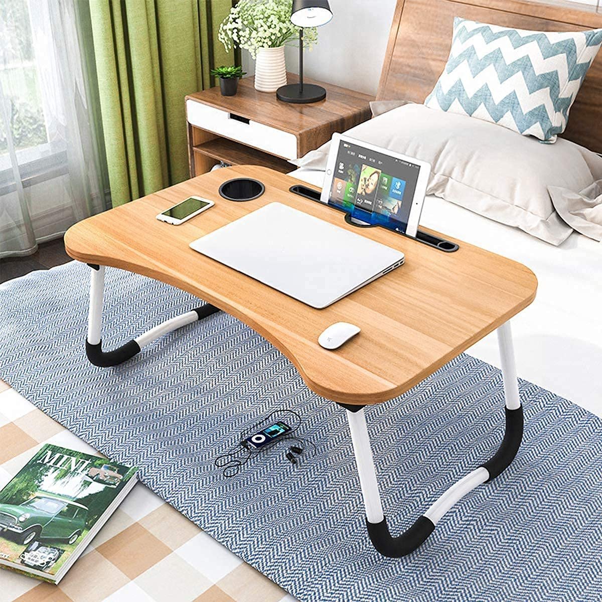 Foldable Laptop Table – Portable Adjustable Desk for Home, Office & Travel, Compact Design with Built-in Storage, Perfect for Laptops & Tablets