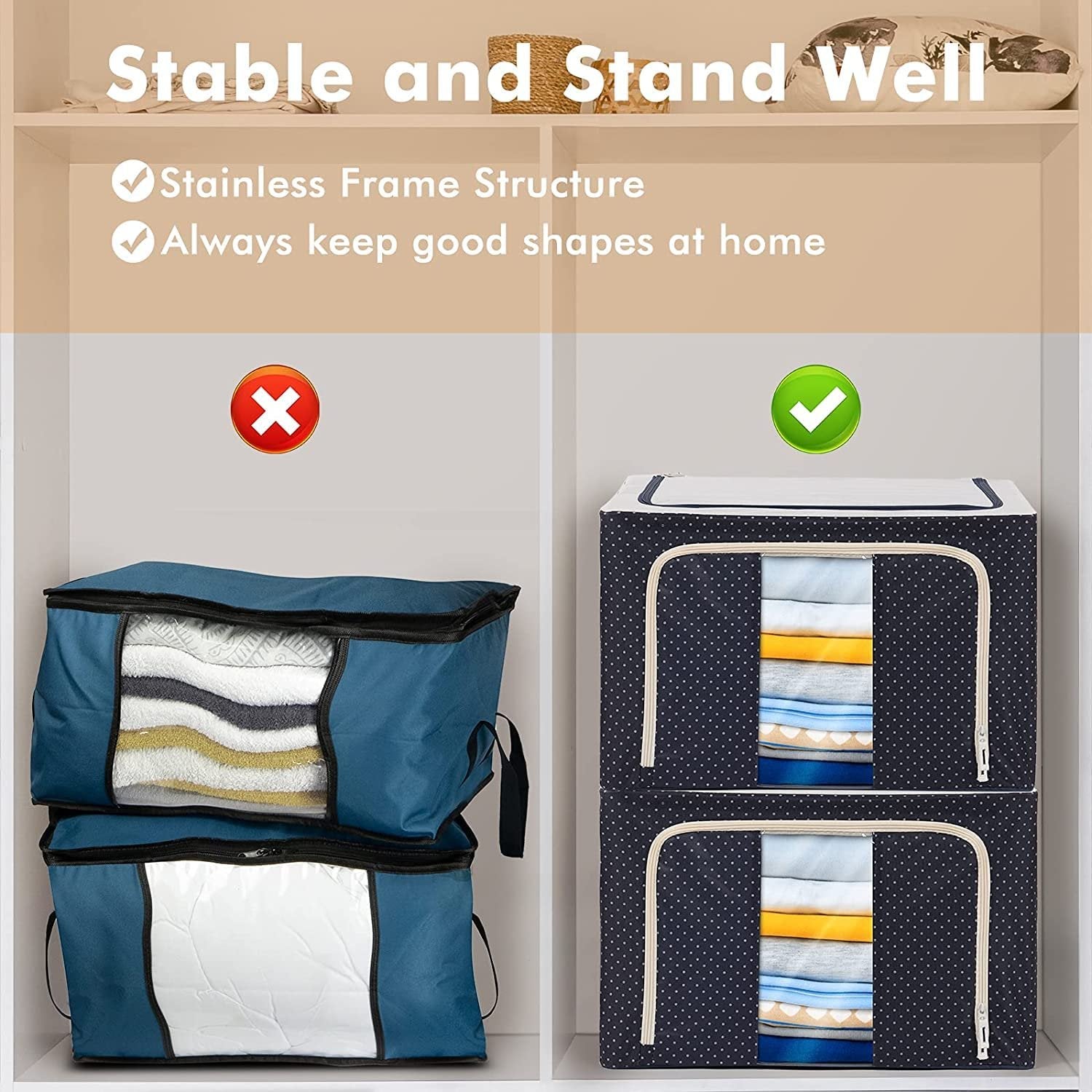 Multipurpose Foldable Storage Bag – Space-Saving, Durable, and Versatile Storage Solution for Clothes, Toys, Bedding & More